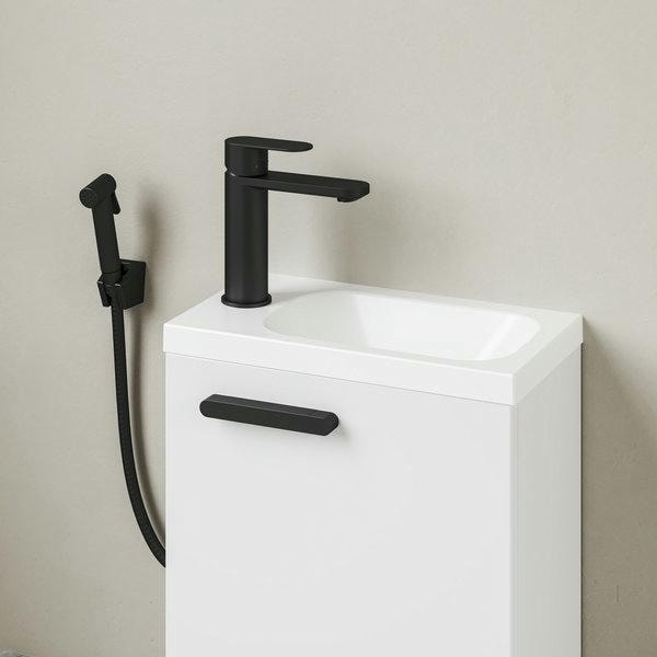 Смеситель для раковины Ravak Chrome II CR II 112.20BL X070462 с гигиеническим душем черный