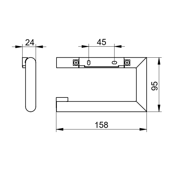 Держатель туалетной бумаги Keuco Reva 12862370000 черный матовый