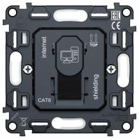 Механизм розетки телефонной RJ-11 со шторкам Ambrella Volt QUANT VM185