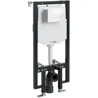 Инсталляция для унитаза WasserKRAFT Vils 56 56TLT.010.ME.WH01 с кнопкой смыва, белый/хром/белый