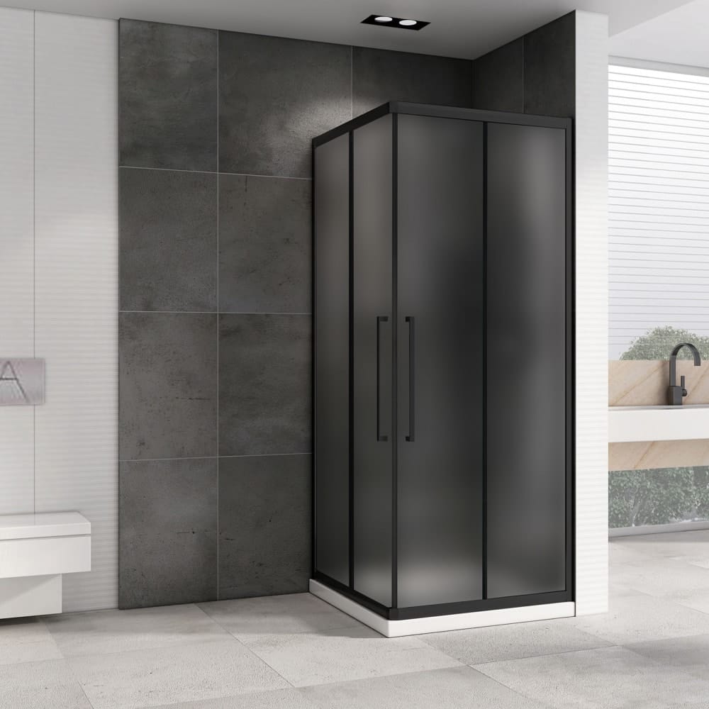 Душевой уголок Abber Schwarzer Diamant 100x100 AG02100BMH черный