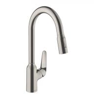 Смеситель для кухни hansgrohe Focus M42 71800800 с вытяжным душем сталь