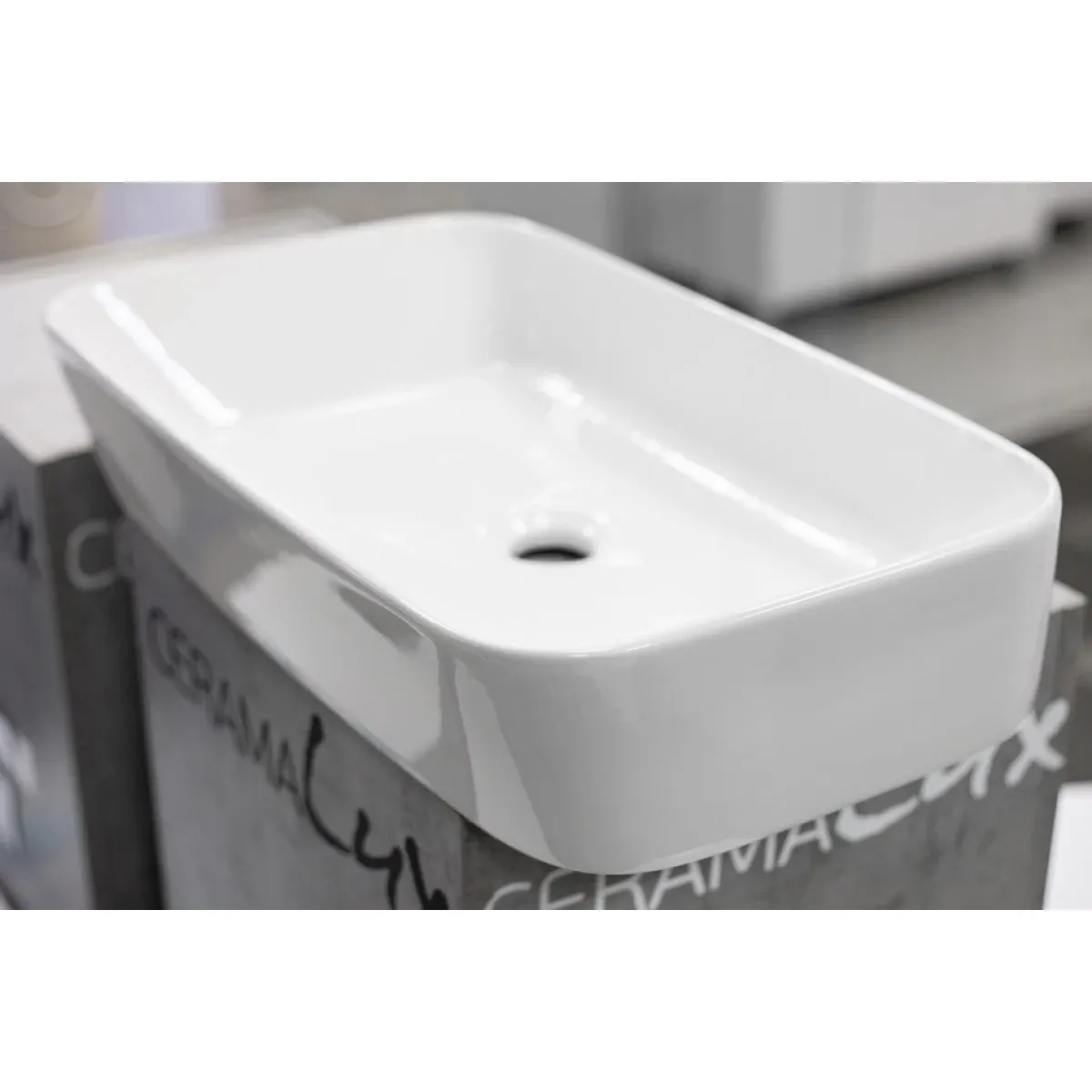 Раковина-чаша CeramaLux 78494 57,7x34,5 см, накладная, белый