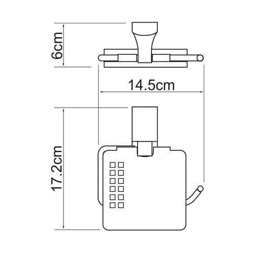 Держатель туалетной бумаги с крышкой WasserKraft K-5025WHITE