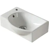 Раковина CeramaLux 78404R 40x28,5 см R, подвесная, белый