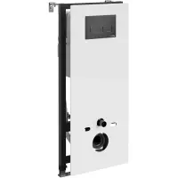 Инсталляция для унитаза WasserKRAFT Abens 20 20TLT.010.ME.WH.MB03 с кнопкой смыва, черный матовый