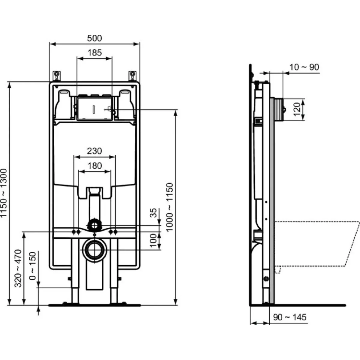 Инсталляция для унитаза Ideal Standard Prosys Frame 80 M R027867