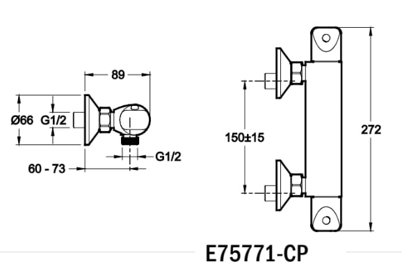 Смеситель Jacob Delafon Robust E75771-CP