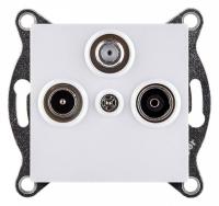 ТВ-розетка и SAT-розетка оконечная без рамки Kollinger  REA-036WH