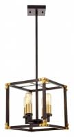 Люстра на штанге LUMINA DECO Waldorf LDP 1140-4 BK+MD