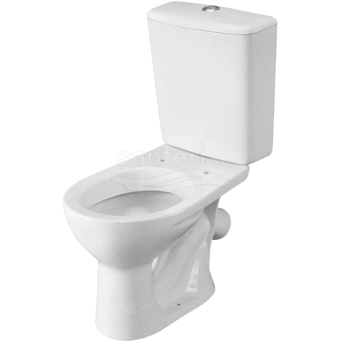Унитаз-компакт Santeri Orion 1.P400.8.S01.00B.F (4607143311329) косой выпуск, с сиденьем, крап на белом