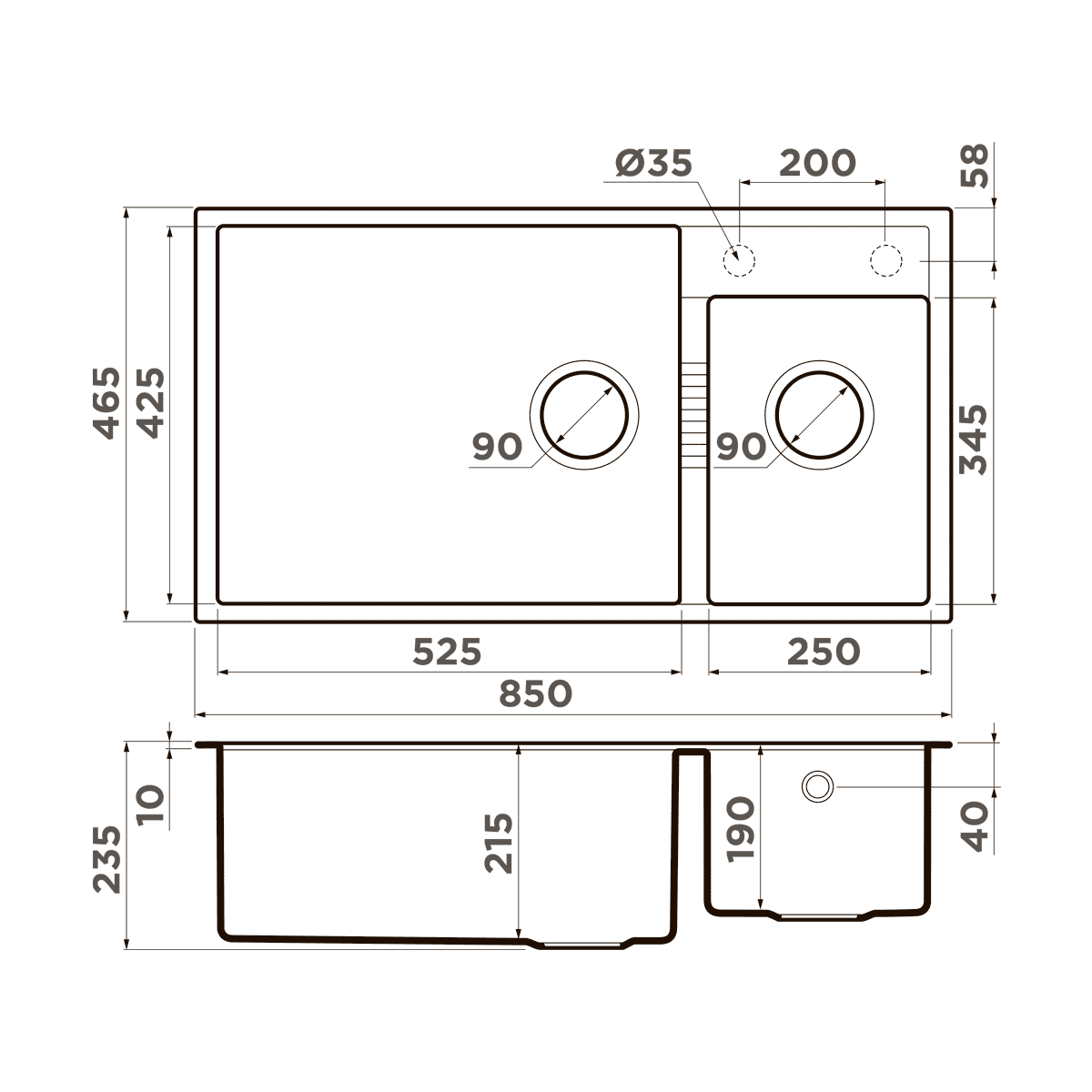 Кухонная мойка Omoikiri Tedori 85-2-U-WH Tetogranit/белый 4993943