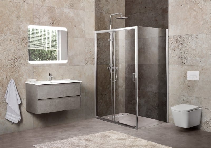 Душевой уголок BelBagno UNIQUE-AH-1-110/125-90-C-Cr