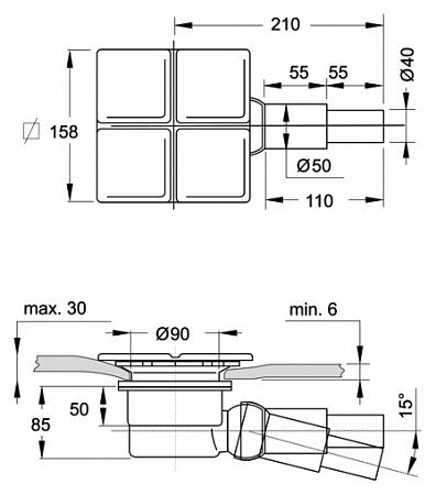 Сифон для поддона Standard Twist T851801