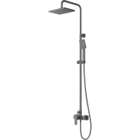 Душевая система Cezares Slider SLIDER-CD-GM 270x200 мм, со смесителем, оружейная сталь матовый