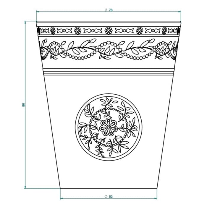 Стакан THG Marquise blanc dcor Platine A7G.A02.4608 белый