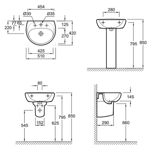 Пьедестал Jacob Delafon MIDEO 15537G-00