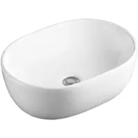 Раковина-чаша CeramaLux 9026B 48x35 см, накладная, белый