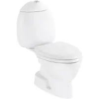 Унитаз напольный Creavit Cocuk CK300-11CB00E-0000+KC0802.01.0000E детский, без бачка, вертикальный выпуск, с сиденьем микролифт, белый