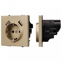 Розетка с заземлением и 2хUSB type A, без рамки Arlight SCT 054290