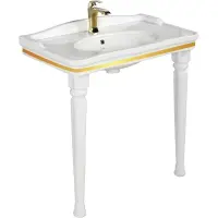 Раковина Creavit Antik AN080-00CB00E-AD00 80x50 см, подвесная, белый/золото