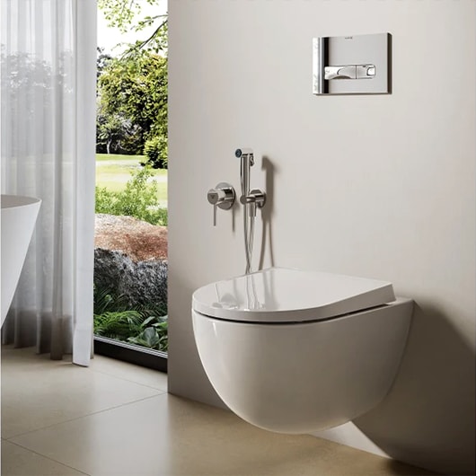 Подвесной унитаз Kludi Resa D 24WCSET43 с крышкой-сиденьем