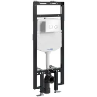 Инсталляция для унитаза WasserKRAFT Dinkel 58 58TLT.010.ME.WH01 с кнопкой смыва, белый/хром/белый