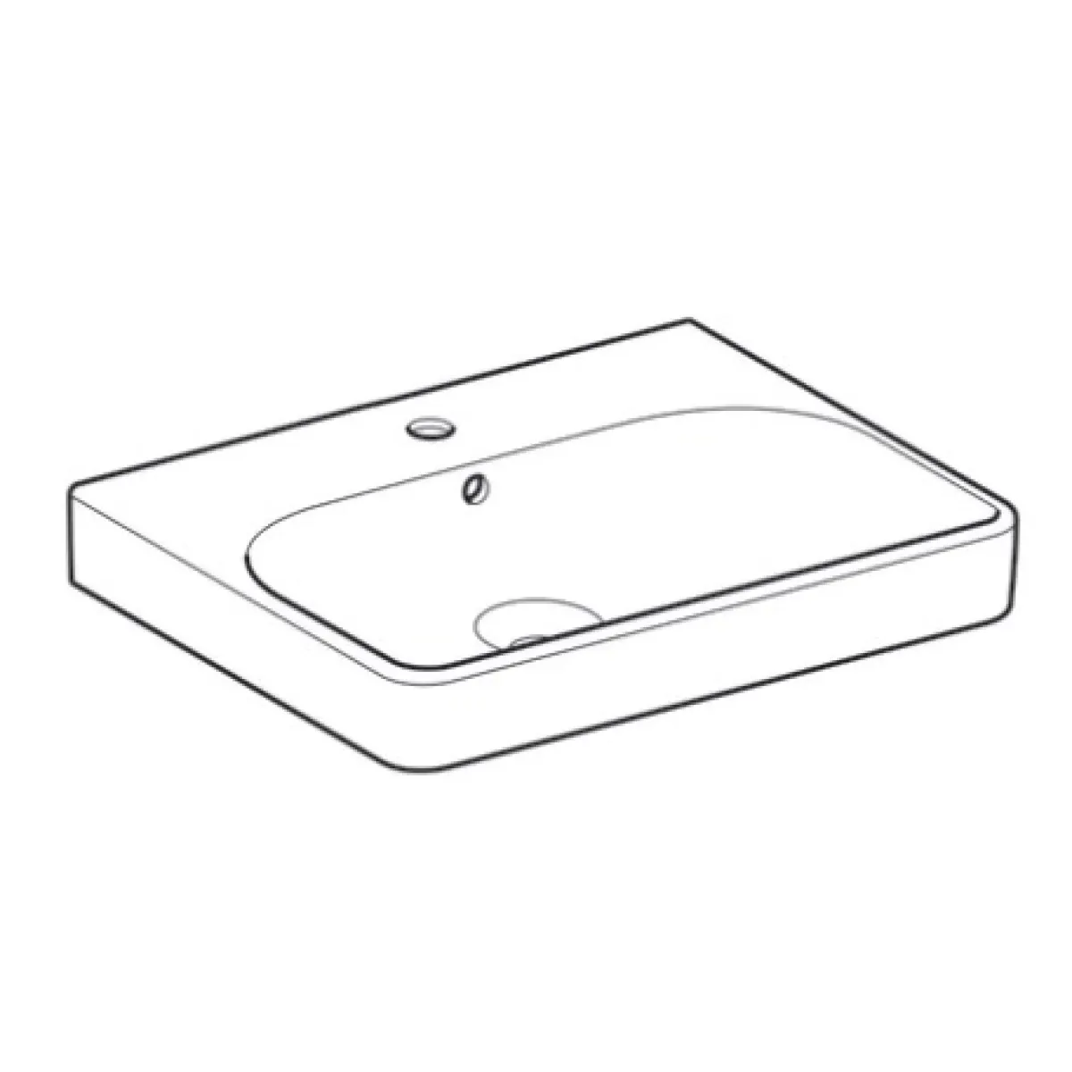 Раковина 60x48 см Geberit Smyle Square 500.229.01.1