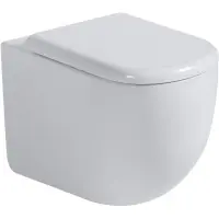 Унитаз приставной Abber Bequem AC1135T безободковый, торнадо, с сиденьем микролифт, белый