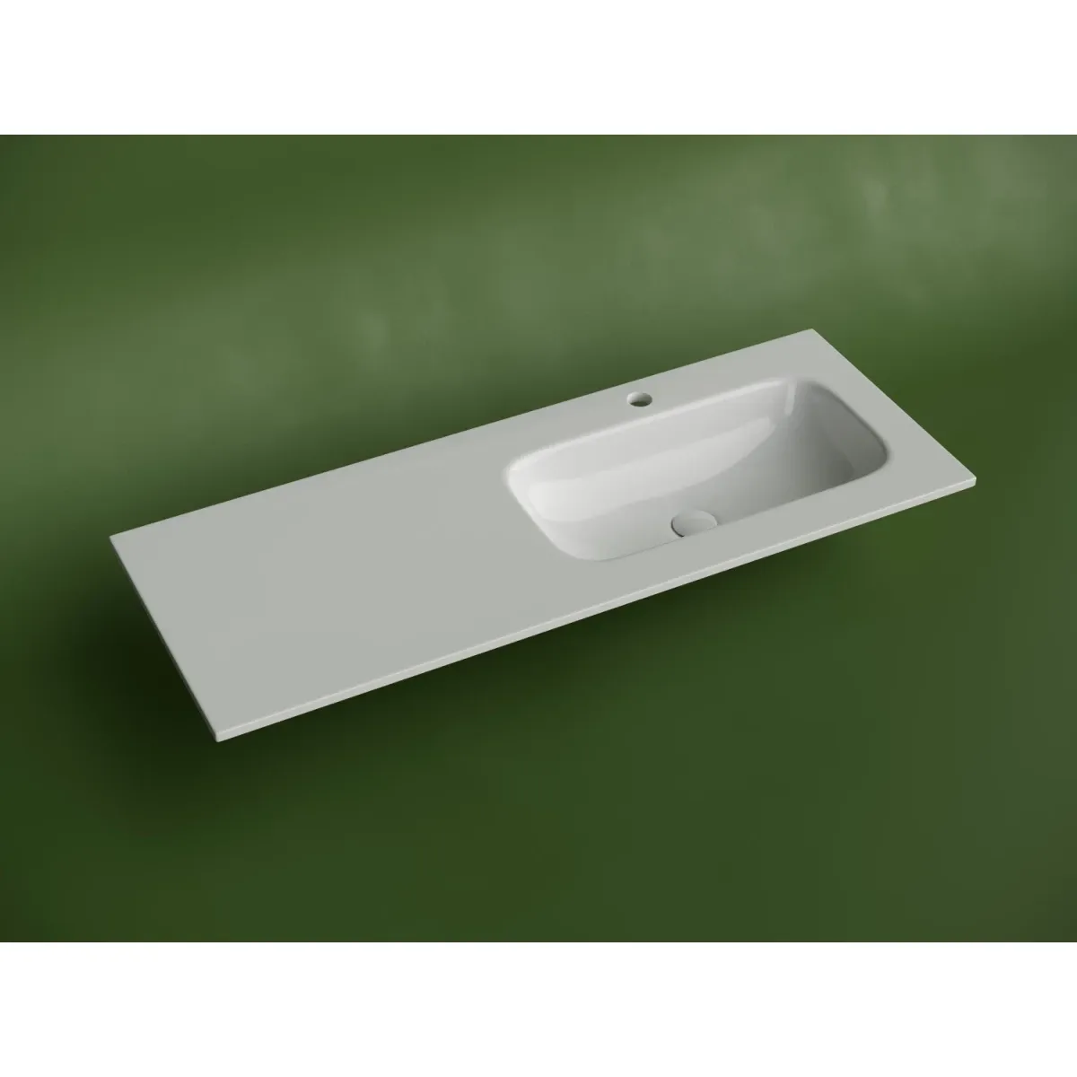 Раковина Ceramica Nova Grace CN7021 121x45,7 см R, накладная, белый