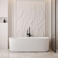 Ванна из искусственного камня Abber Stein 170x75 AS9630 белый матовый