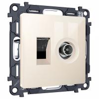 ТВ-розетка и розетка Ethernet RJ-45 без рамки Ambrella Volt ALFA MA312510