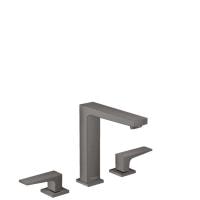 Смеситель для раковины hansgrohe Metropol 160 32515340 на 3 отверстия со сливным клапаном Push-Open шлифованный черный хром