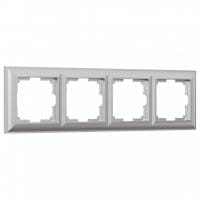 Рамка на 4 поста Werkel Fiore (серебряный) W0042206