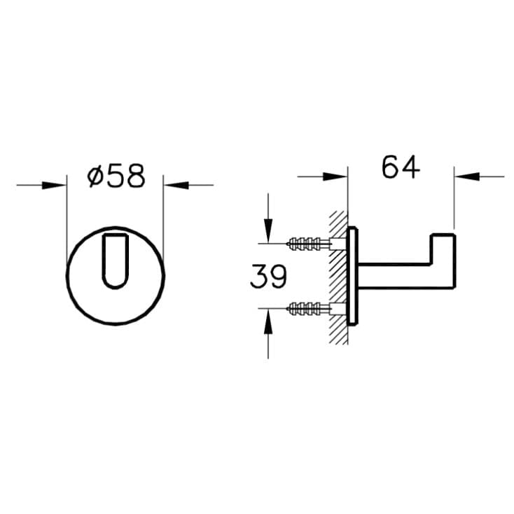 Крючок для ванны Vitra Origin A44884 хром