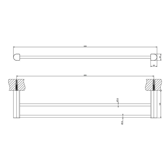 Полотенцедержатель Gessi Rilievo 60 см 59405#031