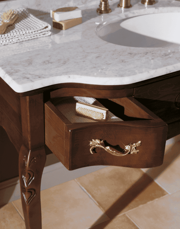 Тумба с раковиной Bagno Piu Versailles 130 орех матовый