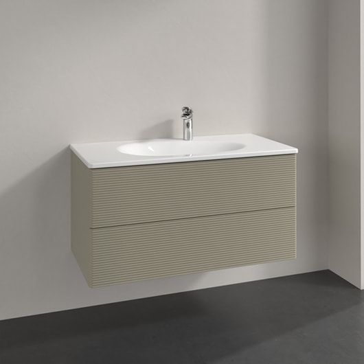 Тумба под раковину Villeroy&Boch Antao 100 L05100HK серый камень матовый лак