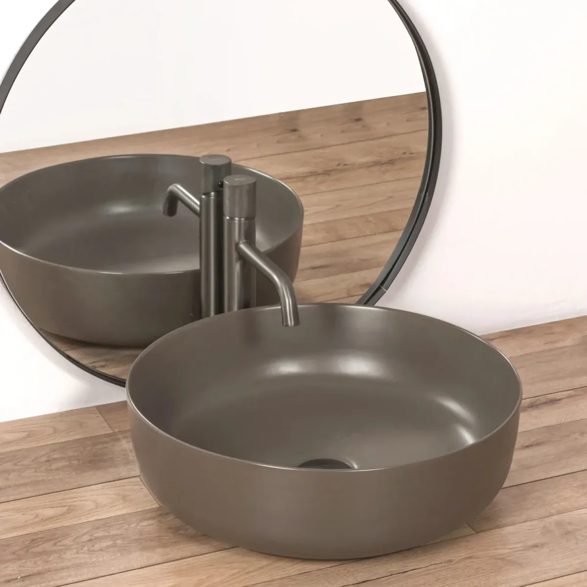 Раковина-чаша Rea Elma REA-U8495 45x45 см, накладная, серый матовый