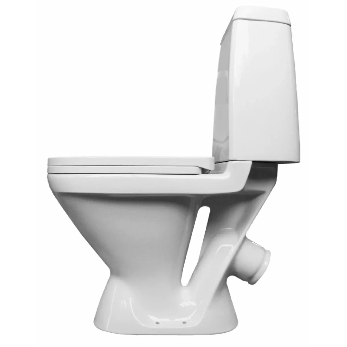 Унитаз-компакт Sanita Кама эконом WC.CC/Kama/1-P/WHT.G/S1 косой выпуск, с сиденьем полипропилен, белый