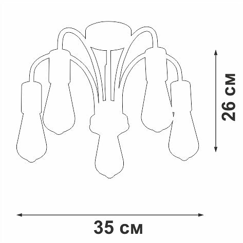 Люстра на штанге Vitaluce V3024 V3024-1/5PL