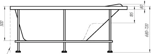 Акриловая ванна Relisan Isabella 170х90 Гл000010529 белый