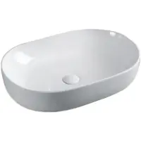 Раковина-чаша CeramaLux 9026A 60x41,5 см, накладная, белый