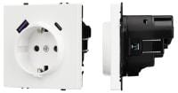 Розетка с заземлением и со шторкой и 2хUSB type A и C, без рамки Arlight NOBE 054284(1)