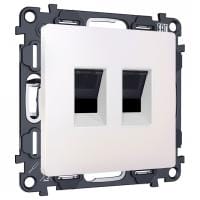 Розетка двойная Ethernet RJ-45 без рамки Ambrella Volt ALFA MA212110
