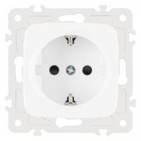 Розетка с заземлением и со шторкой без рамки Arte Milano am-205 205.40-1.white