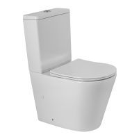 Унитаз-компакт безободковый с сиденьем и смывом TORNADO BelBagno FLAY-TOR BB2149CP-TOR/SC