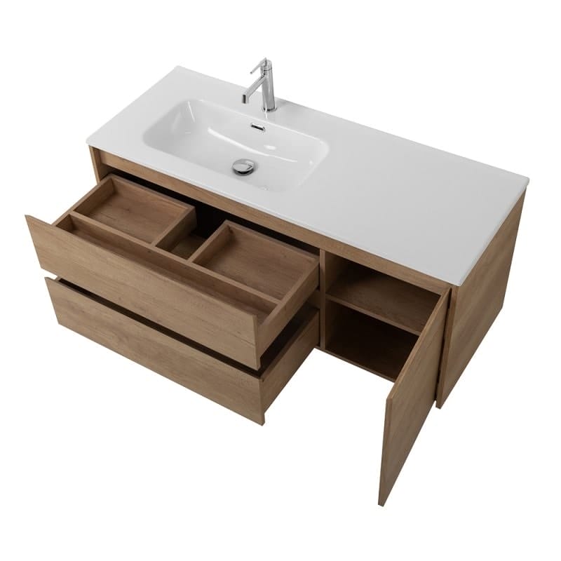 Тумба под раковину BelBagno Kraft 120 KRAFT-1200-2C-1A-SO-RNN-L натуральный дуб небраски