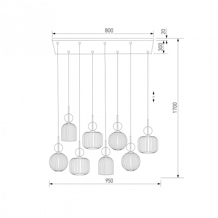 Подвесная люстра TK Lighting  11045
