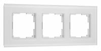 Рамка на 3 поста Werkel Senso (белый, стекло soft-touch) W0033101